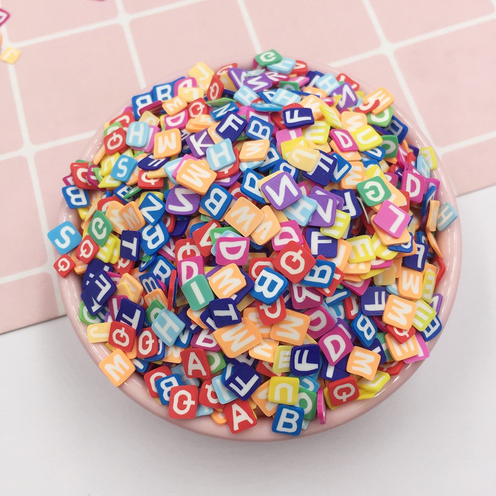 Letter S Art Craft - 50 g/partia 5mm kwadratowe litery kromka