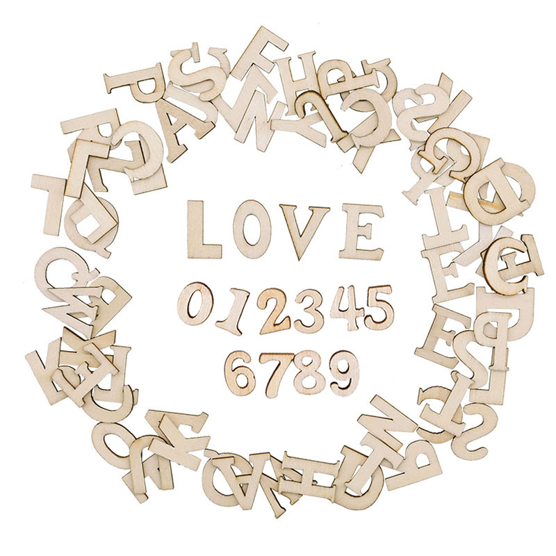 Letter S Art Craft - 100 sztuk drewno alfabet angielski dekoracyjne