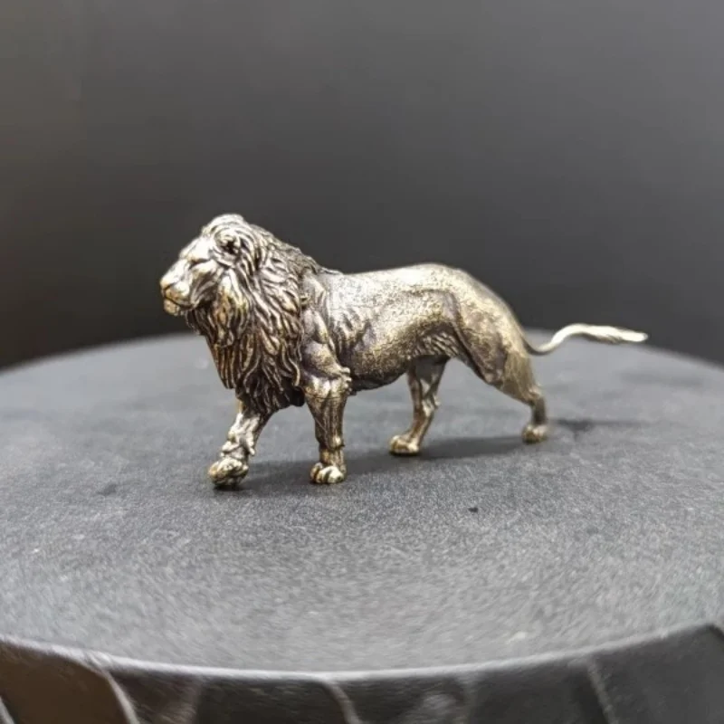 Art Craft Lion - Mini Mosiężna Rzeźba Lwa, Rękodzieło Król