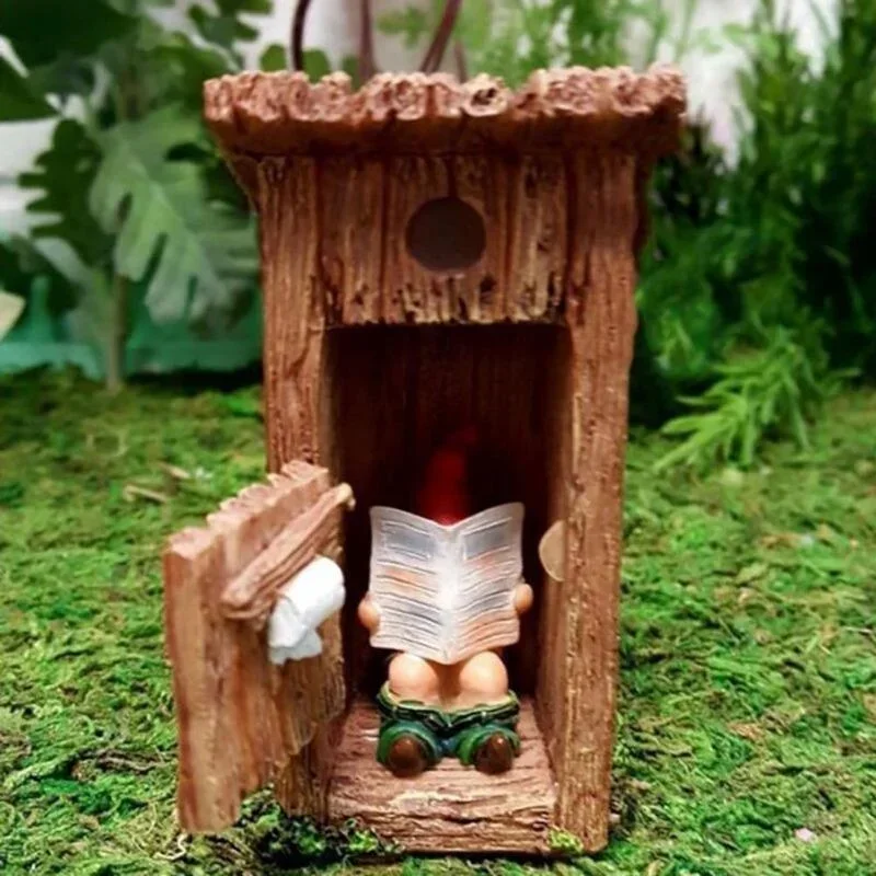 Art Craft Door - Czytający Książkę Krasnal Statuetka Rzeźba Zapomnieli