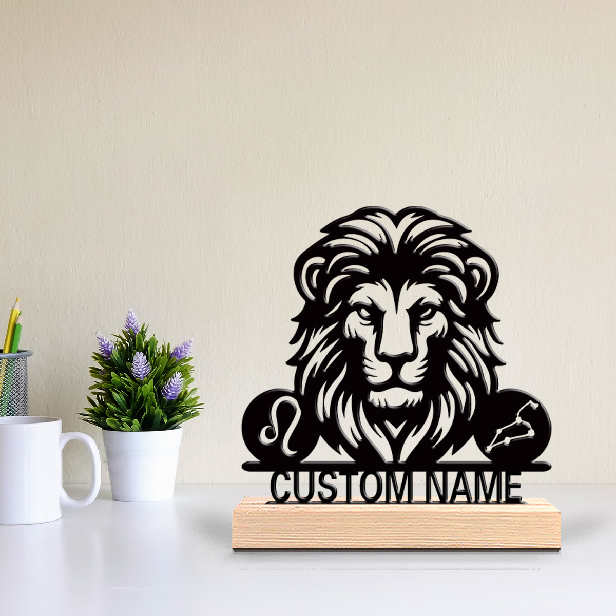 Art Craft Lion - 1 szt. metalowa statuetka lwa z