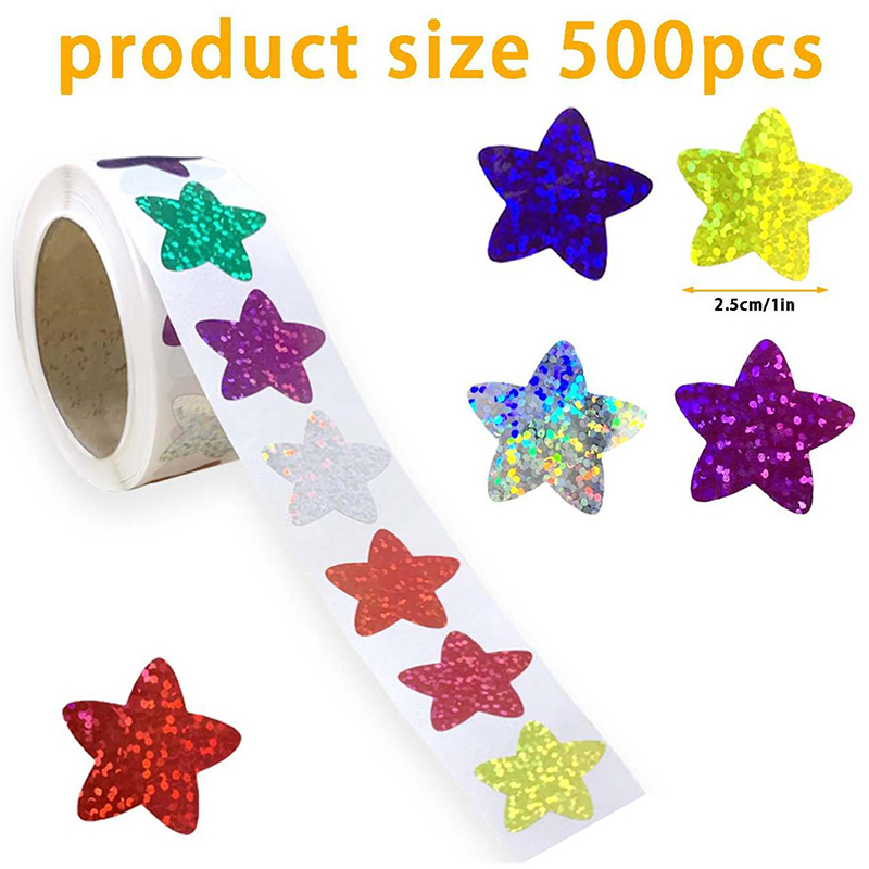 School Of Art X Craft - 500 sztuk/rolka Kolorowe naklejki w kształcie