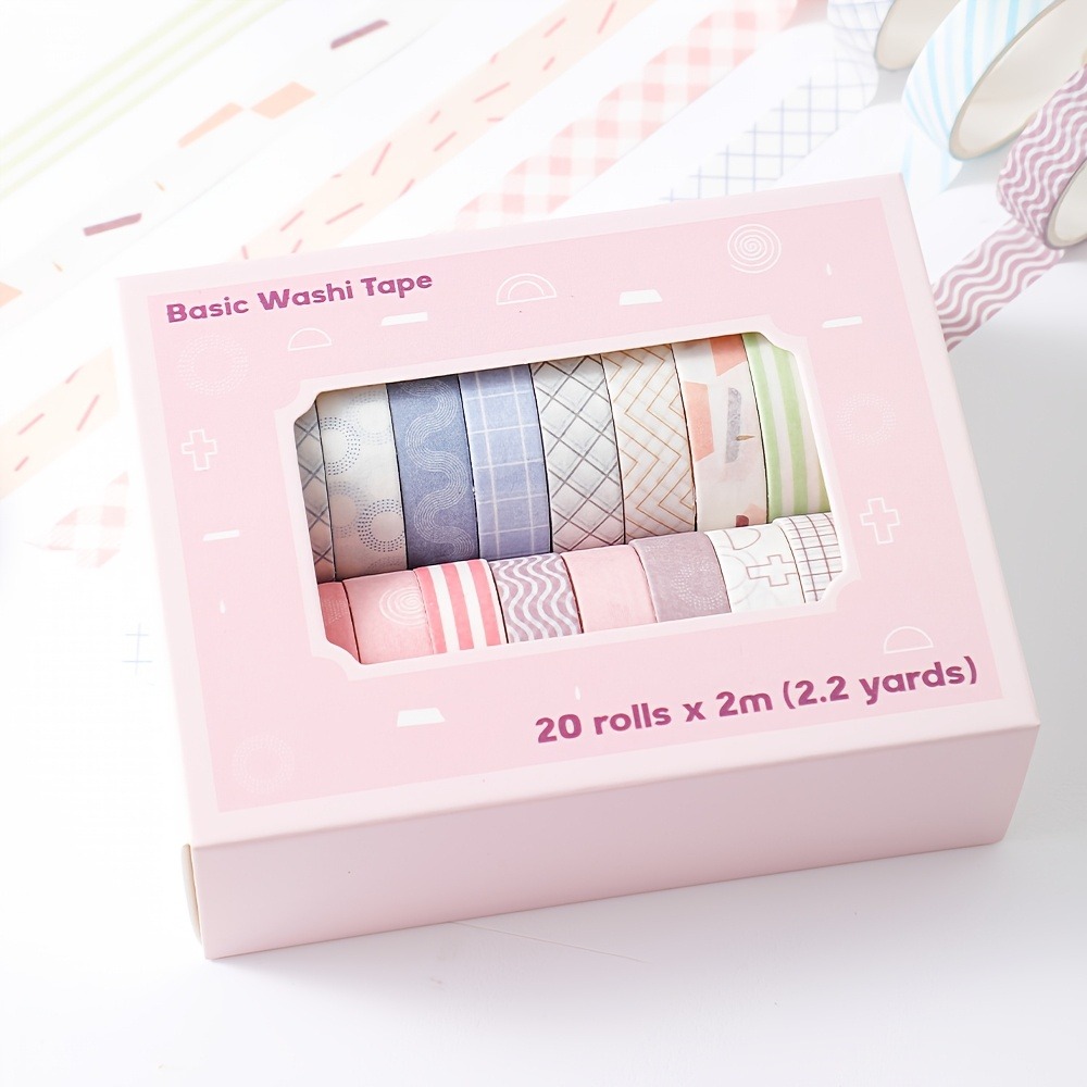 Art Craft Stationery - 20 rolek taśmy makaronkowej, szerokość 0,4