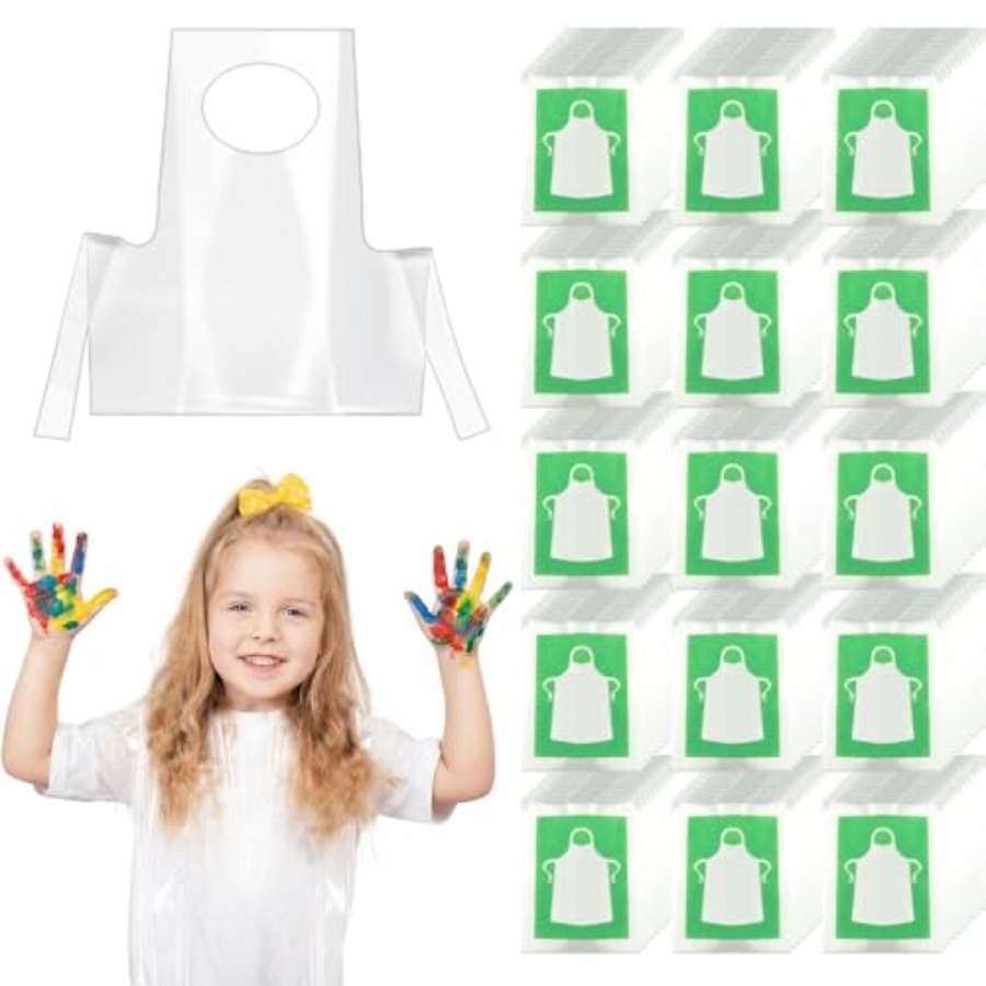 Art Craft Toddlers - Jednorazowe fartuchy HKACSTHI, plastikowe fartuchy dla