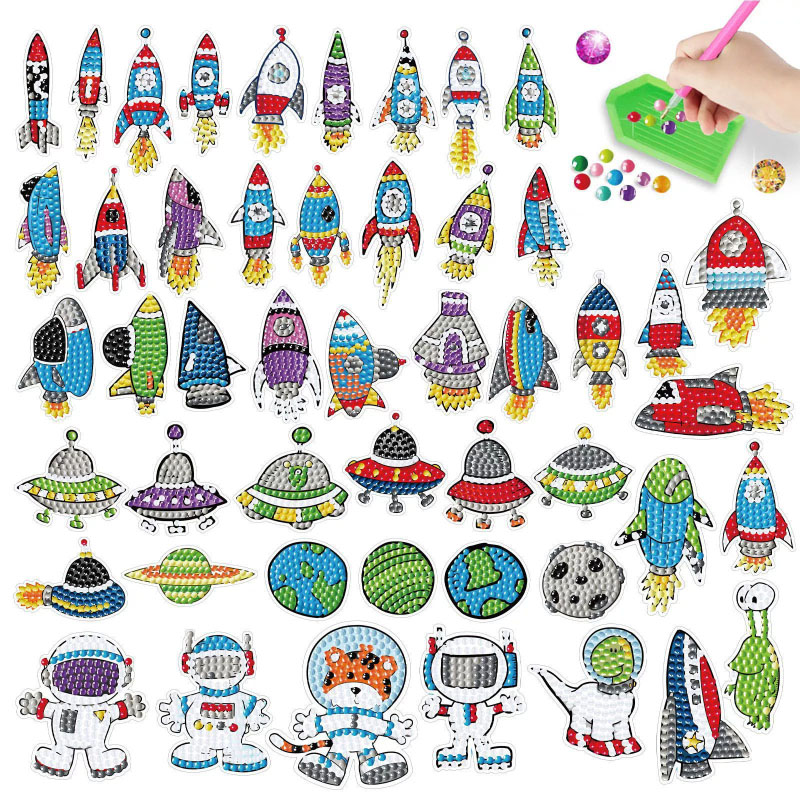 Art And Craft Rocket - Space Diamond Art Kit dla dzieci