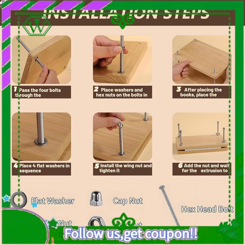 Bookbinding Supply Kit - Niezawodne Zestawy Drewniane Praski do Książek