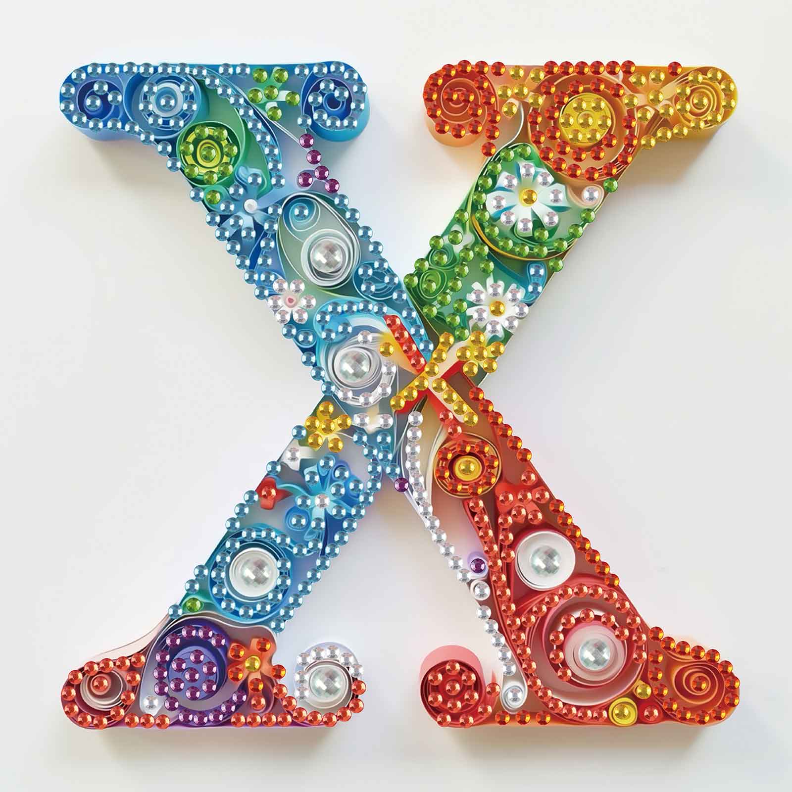 Art And Craft Letter X - Zestawy do malowania diamentami o specjalnym