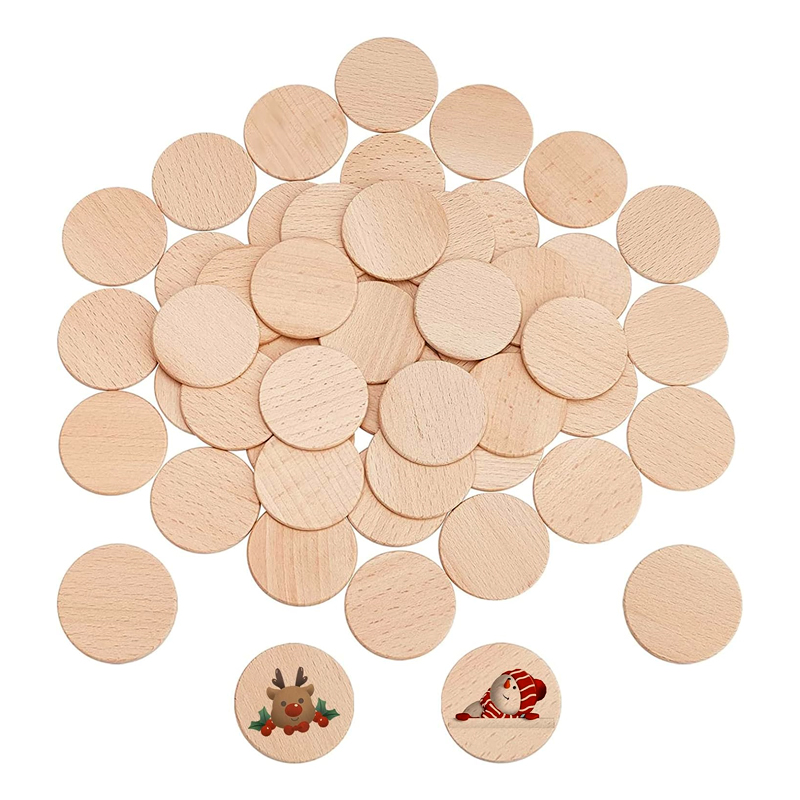 Letter S Art Craft - Monety z naturalnego drewna bukowego 25-70
