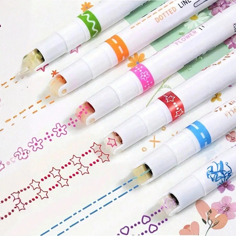 Art Craft Stationery - 6 szt. Zakreślaczy z zakrzywioną końcówką