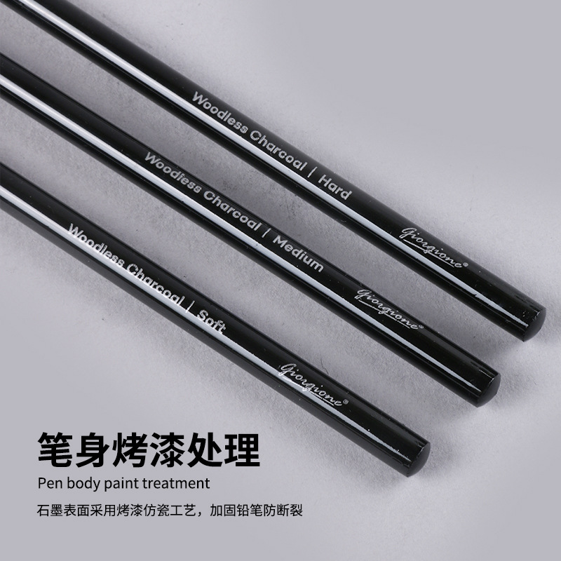 Zestaw grafitowych ołówków do  – Sketching Charcoal Set recenzja i cena