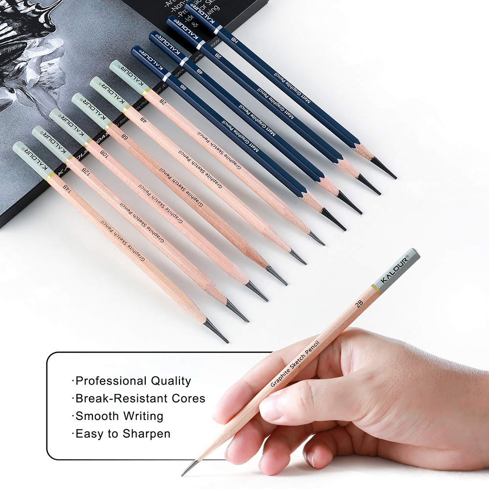 KALOUR 25/22 szt. Zestaw ołówk – Sketching Charcoal Set recenzja i cena
