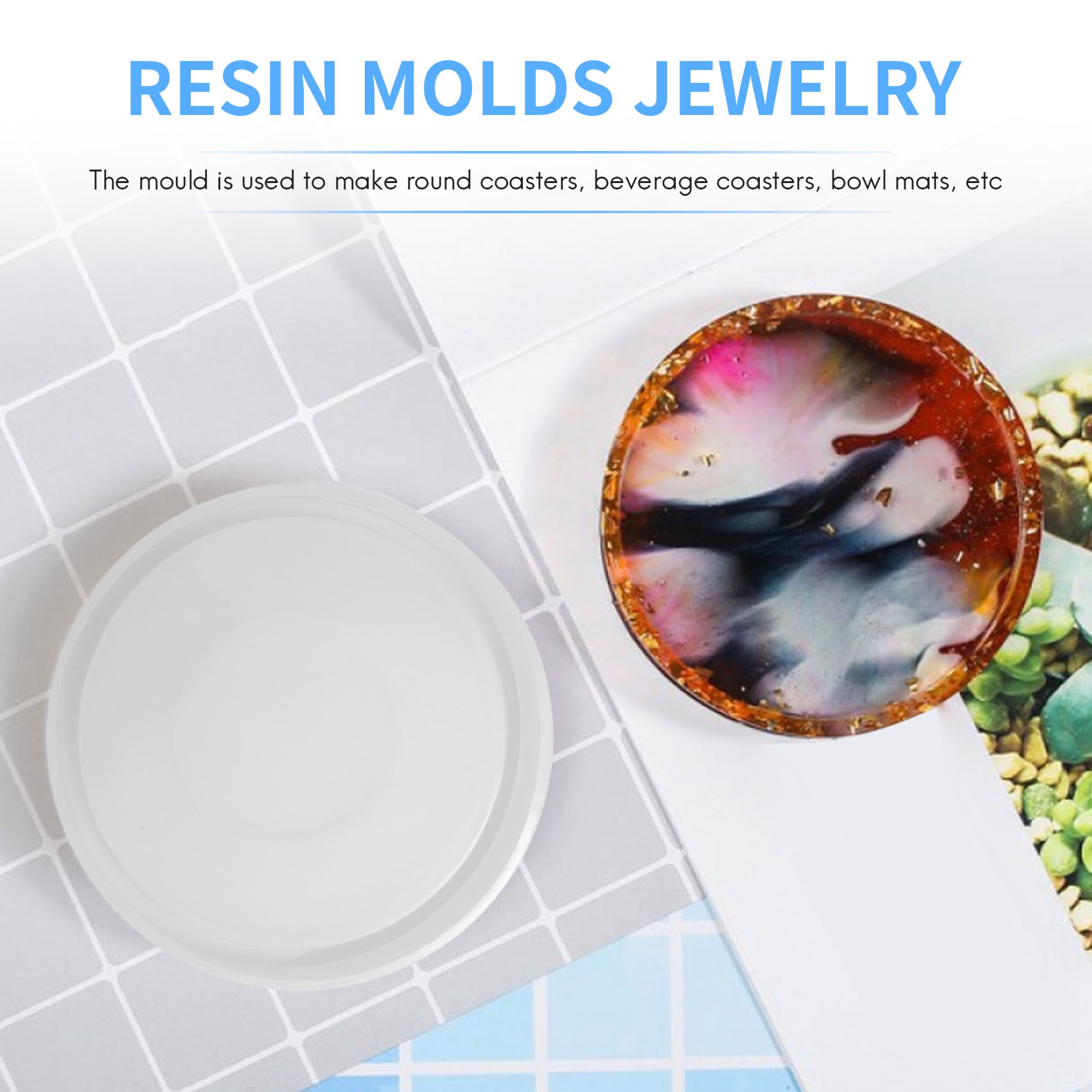 ABQR 4 sztuki dużych okrągłych – Resin Casting Mold recenzja i cena