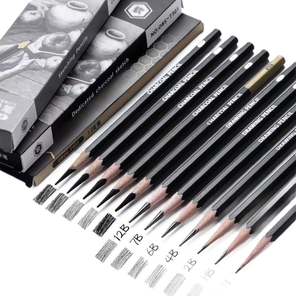 12 sztuk ołówków do szkicowani – Sketching Charcoal Set recenzja i cena