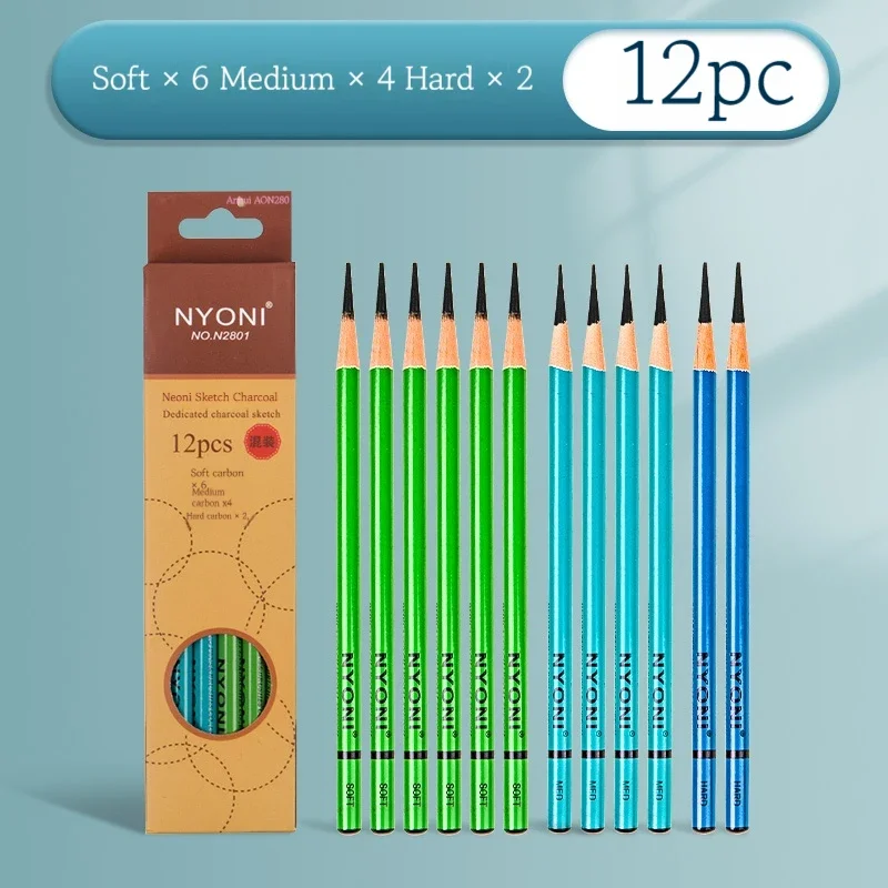 10/12 szt. Profesjonalny zesta – Sketching Charcoal Set recenzja i cena