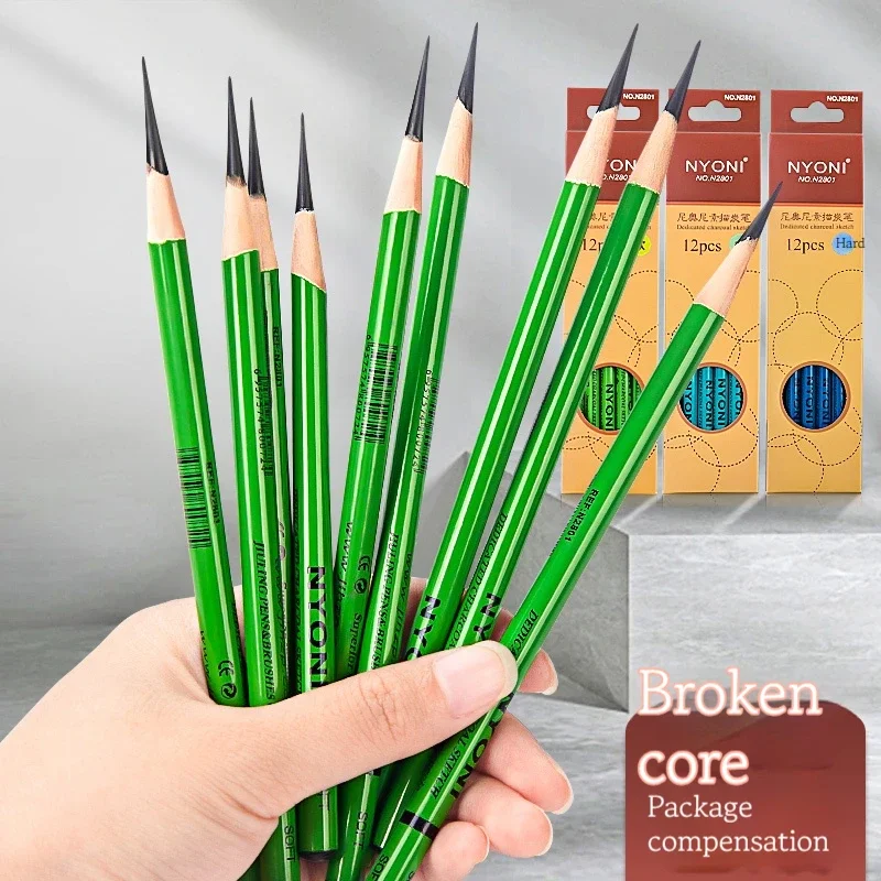 10/12 szt. Profesjonalny zesta – Sketching Charcoal Set recenzja i cena