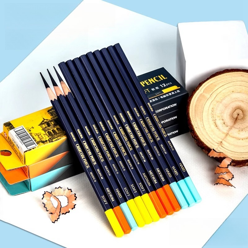 Zestaw profesjonalnych ołówków – Sketching Charcoal Set recenzja i cena