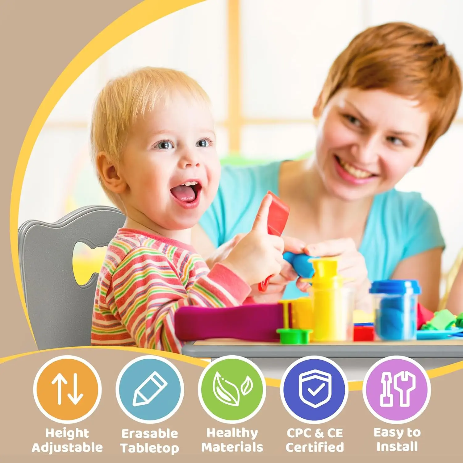 Zestaw stołu i 4 krzeseł dla d – Art Craft Toddlers recenzja i cena