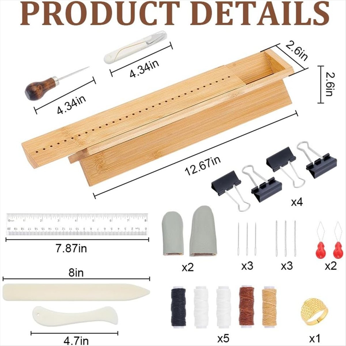 X07A 26 szt. bambusowych podkł – Bookbinding Supply Kit recenzja i cena