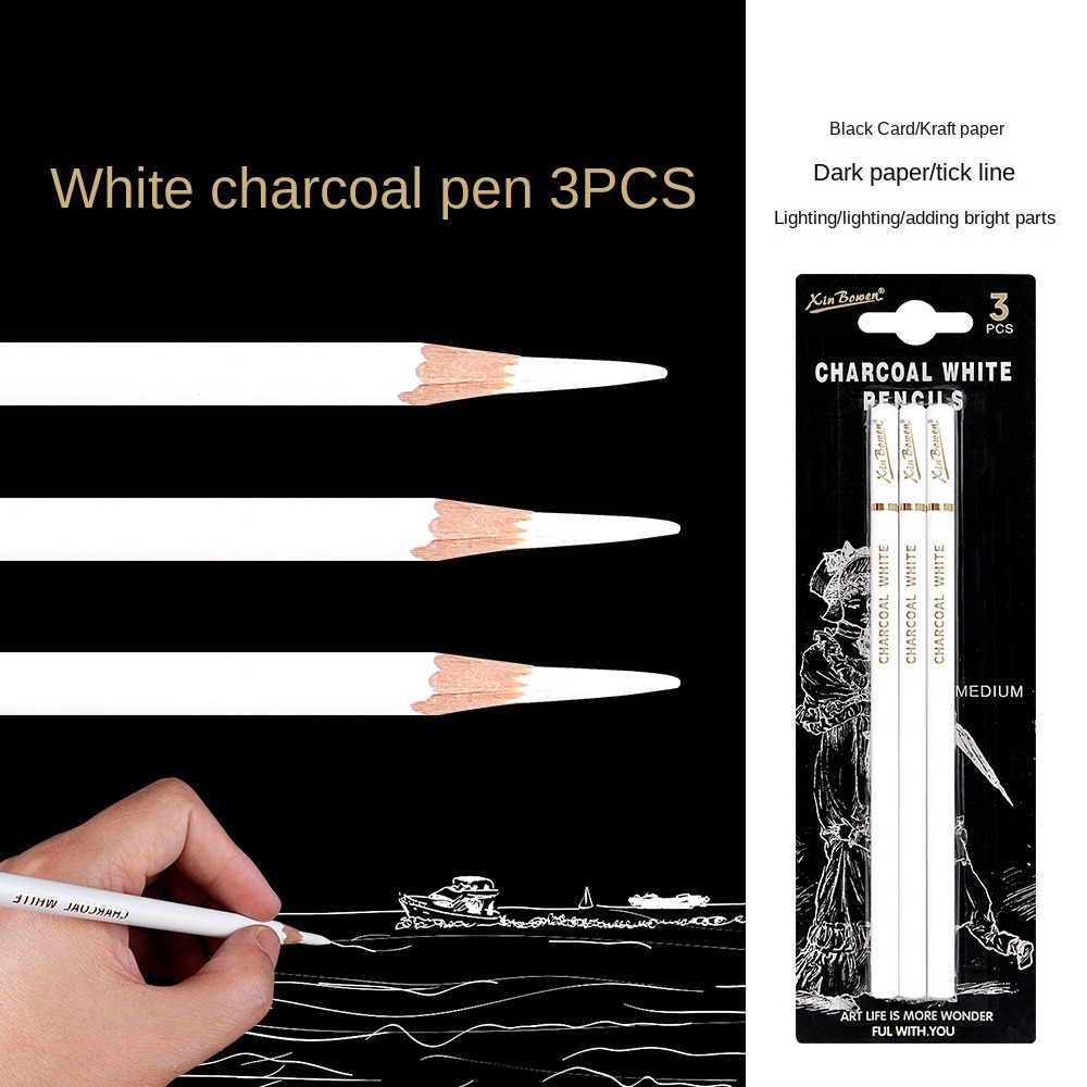Zestaw 3 ołówków węglowych mię – Sketching Charcoal Set recenzja i cena